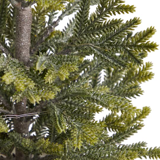 2ft. Pre-Lit Pine Artificial Christmas Tree in Rustic Metal Planter, Warm White Lights